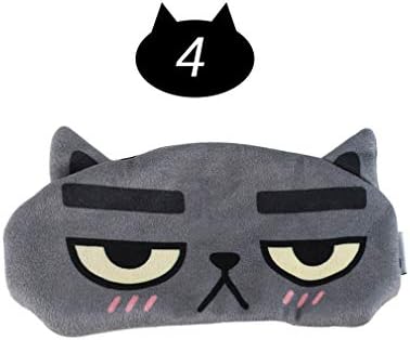 NHSDF 1PC Portable 3D Cute Soft Sleeping Face Eye Mask for Women&Men Blindfold Eyeshade Cover Relax Traveling Sleep Eye Aid Eye Patch 4