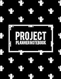 Project Planner Notebook: Black Color Design, 2019 Weekly Monthly Project and Task Organization 8.5