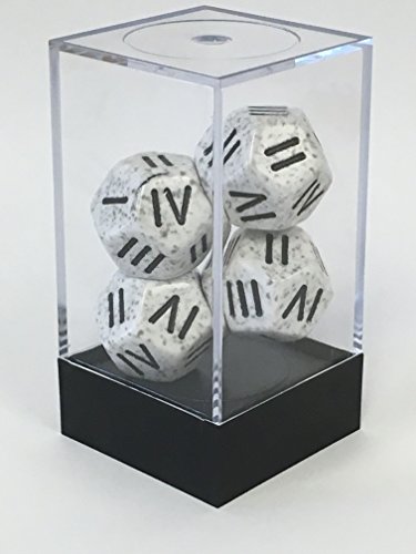 Chessex Specialty Speckled Arctic Camo Roman d4 Polyhedral 4-Dice Set (I II III IV)