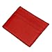 DEEZOMO Genuine Leather RFID Blocking Card Case Wallet Slim Super Thin 6 Card Slots Compact Wallet - Red