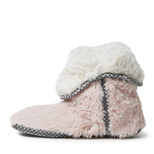 Dearfoams Women's Beth Furry Foldover Boot Slipper, Dusty Pink, Medium |  Pricepulse