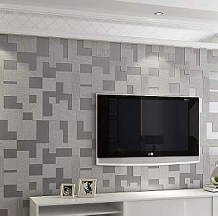 Wpeod 3d Tv Background Peel And Stick Wallpapernon Woven Wallpaper Bedroom Living Room Study Room Wall Decoration White 53x1000cm21x394inch