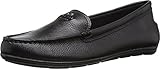 COACH Women's Mary Lock Up Black Pebbled Grain Leather Shoe