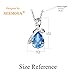 NEEMODA Gifts for Women Sapphire Blue Crystal Pendant Necklace Fashion Jewelry Gifts for Her Girls Birthday Anniversary Valentines Mothers Day White Gold Plated