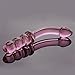 AKStore Crystal Glass Dildo Anal Beads Butt Plug G-spot Massager (Pink)