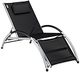 KingCamp Sun Lounger Textilene Adjustable Patio Chaise Lounge Sunbathing Chair Weight Capacity 264 lbs