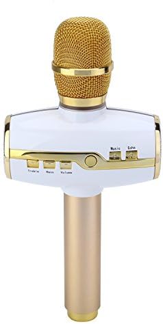 Karaoke Microphone Wirelss Bluetooth Speaker Karaoke MIC 2-in-1 Handheld Karaoke Machine for Home KTV, Portable Music Speaker for iPhone and Android Smartphone or PC by IMMOSO