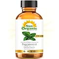 Peppermint - LARGE 4 OUNCE - Organic, 100% Pure Essential Oil - Gold Edition (Best 4 fl oz / 118ml) - Sun Organic