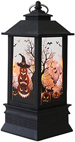 osmanthusFrag LED Lamp Castle Pumpkin Graveyard Spooky Halloween Decorative Light Decor (1##)