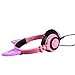 Cat Ear Headphones, DICEKOO Wireless Bluetooth Headset Flashing Glowing Cosplay Fancy LED Light USB Charger Earphone for iPhone 7/6s/iPad/Fire 7,Android Phone, Macbook (Pink)