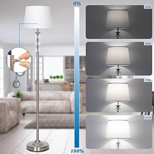 Dimmable Floor Lamp, Modern Standing Lamp Torchiere LED Lamp with