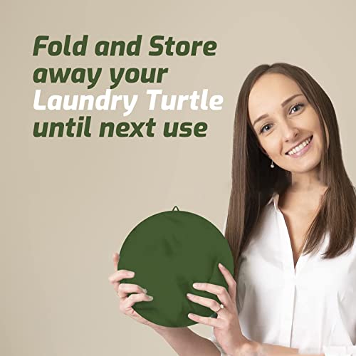 27 inch Laundry Turtle, Collapsible Plastic Laundry Basket, Oval Tub