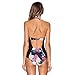 Summer Sexy Womens' Swimwear Floral Printed Swimsuits One Piece High Waisted Bathing Suits Bikini Beachwear