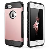 iPhone 7 Case, Shockproof Slim Anti-Scratch Protective Kit with Heavy Duty Dual layer Rugged Case Non-slip Grip Cover for iPhone 7 (Rose Gold)