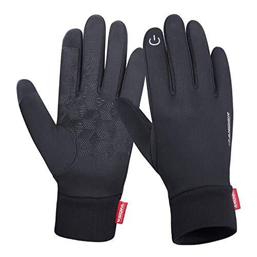 anqier Winter Warm Gloves Windproof Touch Screen Running Cycling Climbing Skiing Gloves Cold Weather Gloves for Men Women