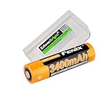 Fenix ARB-L18 3400mAh Protected 18650 Rechargeable Li-ion Battery with EdisonBright BBX3 Battery carry case.- Designed for TK75 TK22 TK35 PD35 PD32 TK15 TK11 ARE-C1 ARE-C2 and other High Drain Devices