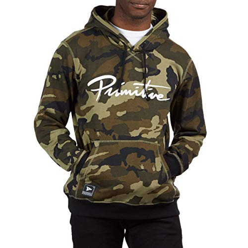 Primitive Nuevo Contrast Hoodie - Woodland Camo - XL