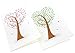 Juvale 48 Pack Heart Shaped Tree Greeting Cards with Envelope, Stationary Blank Notes for Valentine's, Birthday, Thanksgiving, and Holiday Season - Blank Greeting Cards