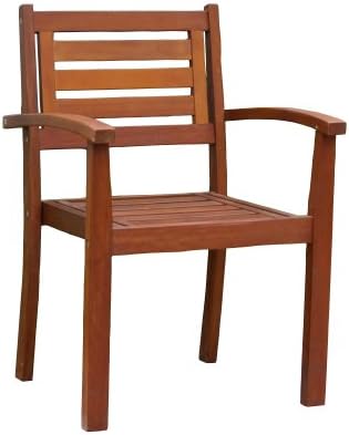 Merry Garden - Wooden Stacking Arm Chair For Indoor/Outdoor