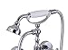 Chrome Finish Bathroom Shower Faucet Set Wall Mount Tub Filler Faucet Swivel Spout and Handheld Caremic Shower Bathtub Faucets