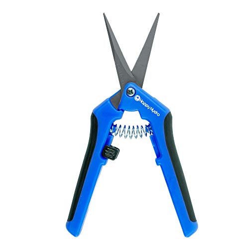 Happy Hydro - Trimming Scissors - Curved Tip - Teflon Coated Non Stick Blades
