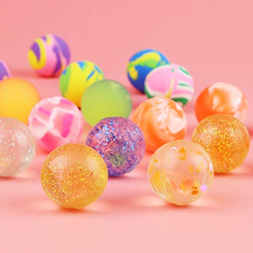 HAKACC Flummis, 50 Stück 25mm Flummis Springball Gummiball Hüpfball Mitgebsel Tombola Kindergeburtstag