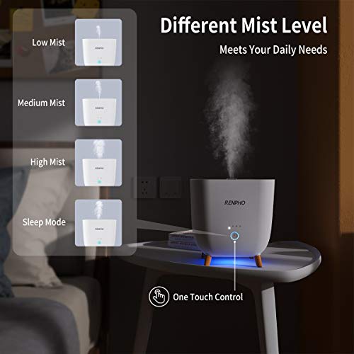 Humidifiers,RENPHO Easy to Clean Humidifiers for Bedroom with Essential