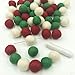 Christmas Felt Balls Red Green White 80pc 2cm DIY Felted Pom Pom Garland Wool Balls