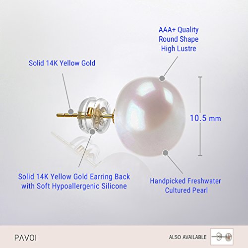 2 PAVOI+Freshwater+Cultured+Button+Earrings