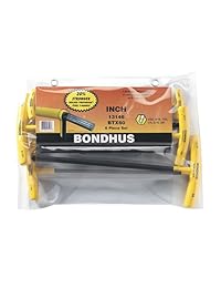 Bondhus 13146 Conjunto de 6 Balldriver t-handles, tamaños 5/32 3/8-Inch