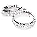 Chop Mall Fully-jewelled Stainless Steel Zirconia Earrings for Women Girls Anniversary Xmas