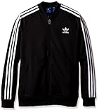 adidas Originals Boys' Superstar Track Top, Black, Small