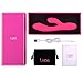 Rabbit Vibrator Dildo for Vagina - All Silicone Vibrator Adult Toy - Sex for Couples - G Spot Vibrator Stimulator - Clit Vibrator - Suitable Male Sex Toy for Anal Play, Pink Lyps Aphrodite