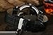 OOFIT Black Leather Romantic Silver Pair Wrist Watches for Couple Men Women (Set of 2)