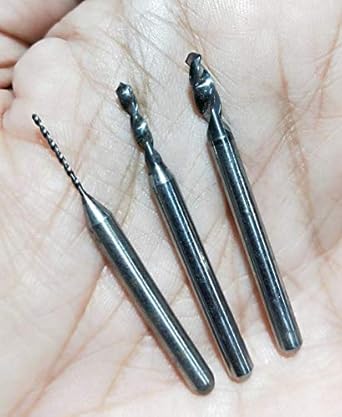 Generic Spiral Flute Tungsten Carbide Drill Bits - 2.0mm - 5pcs