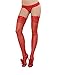 Dreamgirl Women's Standard Sheer Thigh High Pantyhose Hosiery Nylons Stockings with Comfort Lace Top Anti-Slip Elastic Band