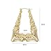 GemGem Jewelry Gold Tone Triangle Hollow Casting Hip Hop Statement Bamboo Pincatch Earrings for women (2 inches, Gold Tone)