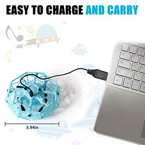 Hand Controlled Drone, Supkiir Mini Drone for Kids or Adults, Easy Indoor Helicopter Toy with 360°Rotating, LED Light, Auto-Sense Obstacles Flying Ball Drone for Boys and Girls...