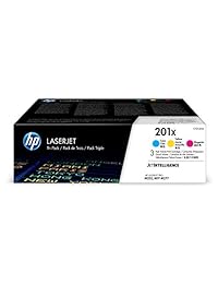 HP 201X (CF253XM), cartuchos de tóner LaserJet originales en color cian, magenta y amarillo