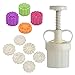 LOUTYTUO Mid-Autumn Festival Hand-Pressure Mooncake Mold Cookie Stamps DIY Pastry Tool With 6 Pcs Flower Mode Pattern