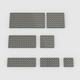 Classic Building Plate Assortment Pack, 50pcs Dark Gray Bulk Plates with 7 Size Building Plate Base Plate, Compatible with Lego Parts and Pieces, Building Bricks, for Most Brands(Color:Dark Gray)