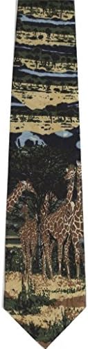 Roberto Cellini Men's Neck Tie - Safari Giraffes Pattern