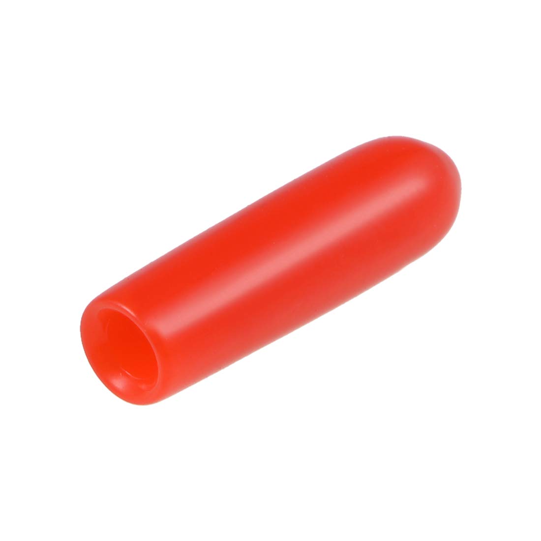 sourcing map 200pcs Rubber End Caps 1/8"(3mm) ID Vinyl Round End Cap Cover Screw Thread Protectors Red