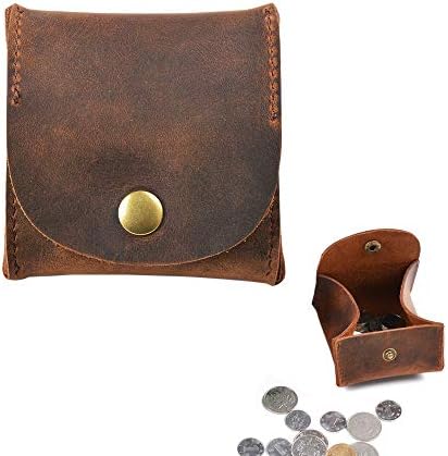Amazon.com: Top Grain Leather Coin Pouch, Change Holder, Mini