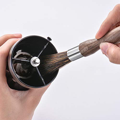 Kaffeepinsel Kaffeemühle Reinigungsbürste Kaffeemühle Bürste Natur Wildschweinborsten Walnuss Griff mit Aufhängungs-Band, Professionelle Ausrüstung für Ihre Barista Heimküche – Bild 5
