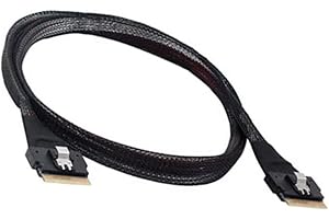 Wooswen Professional Slim SFF-8654 8i Male to SFF-8654 SAS4.0 74Pin Cable 50cm for Server Controller Connector Extender