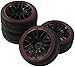 4PCS RC Racing Rubber Tires,Fit HSP HPI 9068-6081 1/10 Car On Road Wheel Rim