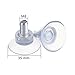 Bluecell 10 PCS M8x13mm Rubber Strong Suction Cup Replacements for Glass Table Tops with M8 Screw