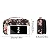 Relavel Small Makeup Bag, Nylon Travel Storage Brush Makeup Bag, Suitable for Women, with Detachable Partition, Easy to Carry, Stylish Atmosphere, Must-choice for Holiday Gifts Black