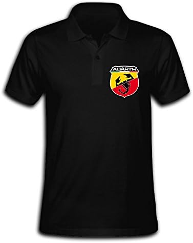 Euerything Men's Abarth Printing Short Sleeve Polo Shirt